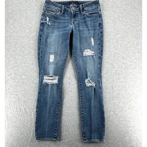 Lucky Brand Lolita Skinny Jeans Womens 6/28 Distressed Blue Stretch